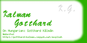 kalman gotthard business card