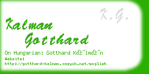 kalman gotthard business card